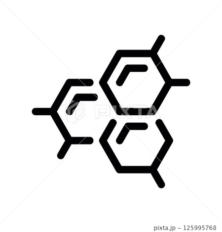 Outline Icon Representing a Complex Chemical Molecule Structure Formula Outline Icon Representing a Complex Chemical Molecule Structure Formula 125995768