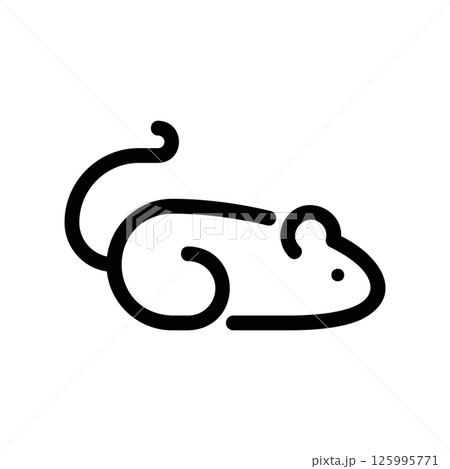 Simple Outline Icon Depicting a Laboratory Mouse or Rat for Research Simple Outline Icon Depicting a Laboratory Mouse or Rat for Research 125995771