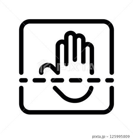 Biometric Hand Scan Icon Indicating Palm Recognition Technology for Security Biometric Hand Scan Icon Indicating Palm Recognition Technology for Security 125995809