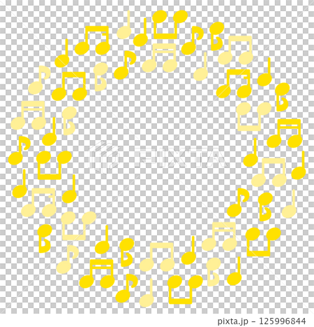 圓形音符框架，黃色版本 125996844