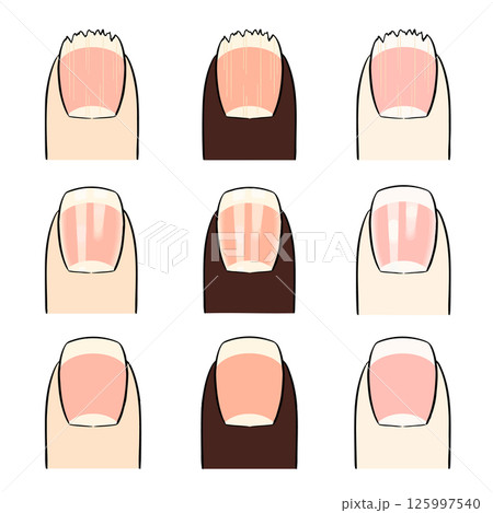 手書き_爪_ベクター素材_セット_002 手書き_爪_ベクター素材_セット_002 125997540