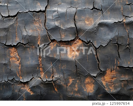 Charred Wood Texture: A Glimpse into the Past Charred Wood Texture: A Glimpse into the Past 125997654