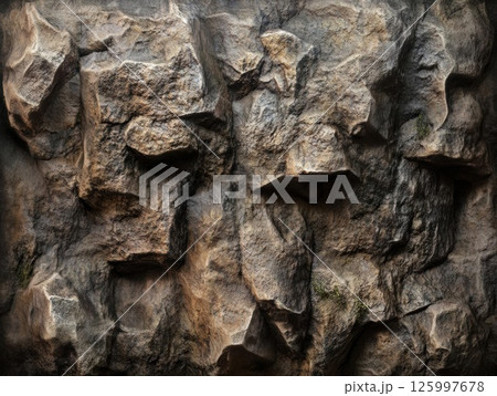 Rough Stone Wall Texture: A Natural Background for Your Designs 125997678