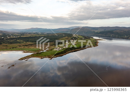 Aerial of Cor and Cullion by Lettermacaward, County Donegal, Ireland 125998365