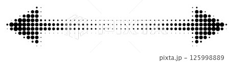Round halftone double arrow 125998889