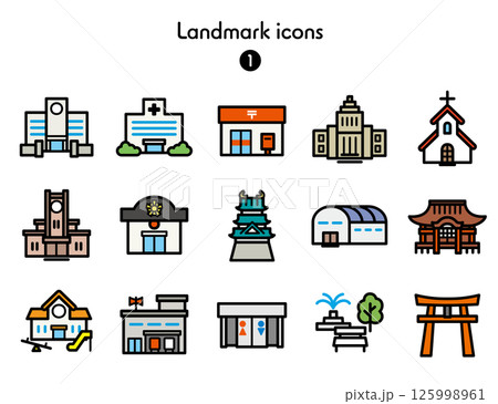 シンプルアイコン集 地図1 シンプルアイコン集 地図1 125998961