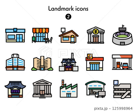 シンプルアイコン集 地図2 125998964