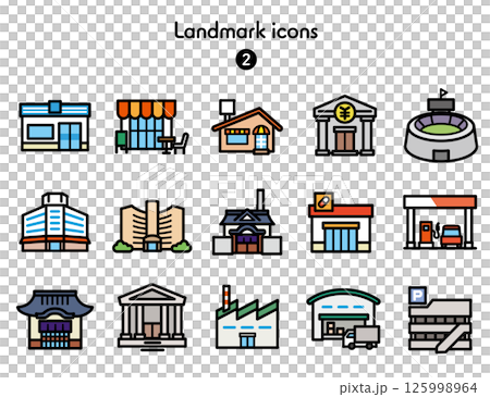 Simple Icon Collection Map 2 Simple Icon Collection Map 2 125998964
