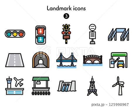 シンプルアイコン集 地図3 シンプルアイコン集 地図3 125998967