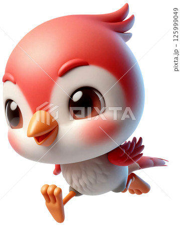 3D bird cartoon, bird cartoon, cute little bird 3D bird cartoon, bird cartoon, cute little bird 125999049