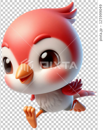 3D bird cartoon, bird cartoon, cute little bird 3D bird cartoon, bird cartoon, cute little bird 125999049