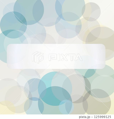 ブルーグリーンの白帯付き背景（パステル丸模様・SNS/POP用） 125999125
