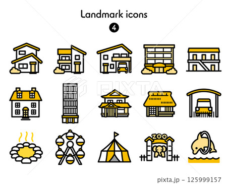 シンプルアイコン集 地図4 125999157