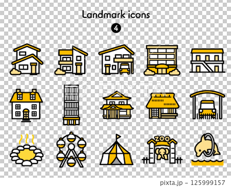 シンプルアイコン集 地図4 125999157