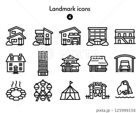 シンプルアイコン集 地図4 125999158