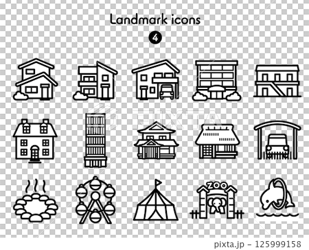 シンプルアイコン集 地図4 125999158