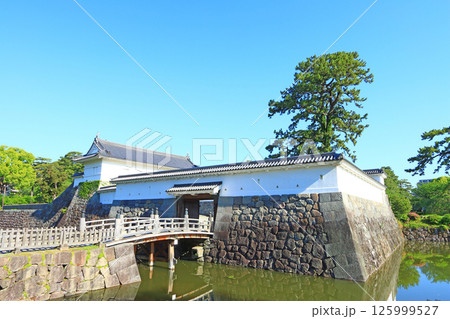 神奈川県小田原市、小田原城銅門枡形内仕切門の風景 125999527