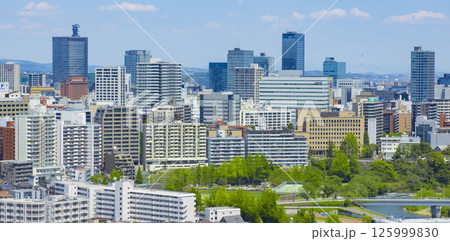 青葉城址より新緑の仙台市全景 125999830
