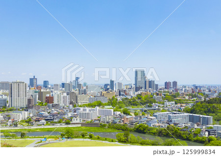 青葉城址より新緑の仙台市全景 青葉城址より新緑の仙台市全景 125999834
