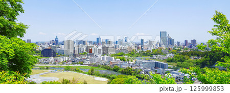青葉城址より新緑の仙台市全景 青葉城址より新緑の仙台市全景 125999853