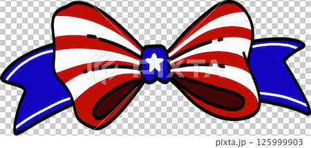 American flag patriotic bow and ribbon illustration American flag patriotic bow and ribbon illustration 125999903