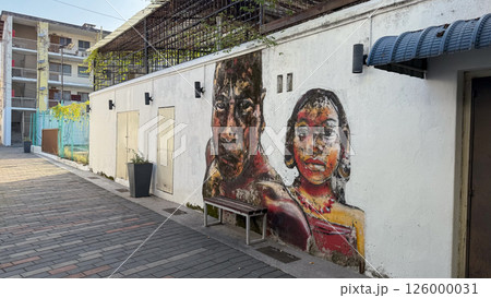 Vibrant street art on Armenian street in George Town showcases local culture 126000031