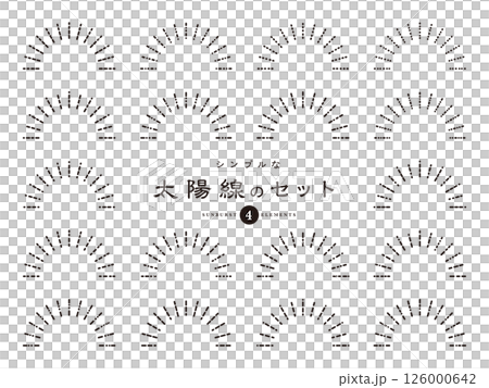 一組簡單的太陽線 126000642