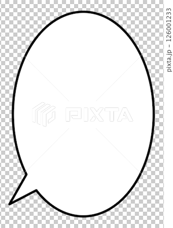 一個簡單的垂直橢圓形對話泡泡 一個簡單的垂直橢圓形對話泡泡 126001233