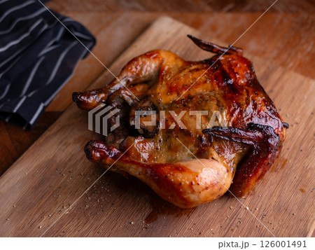 Juicy Rotisserie Chicken Ready to Serve. Juicy Rotisserie Chicken Ready to Serve. 126001491