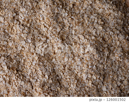 organic Instant Oatmeal or oat flakes pattern background. organic Instant Oatmeal or oat flakes pattern background. 126001502