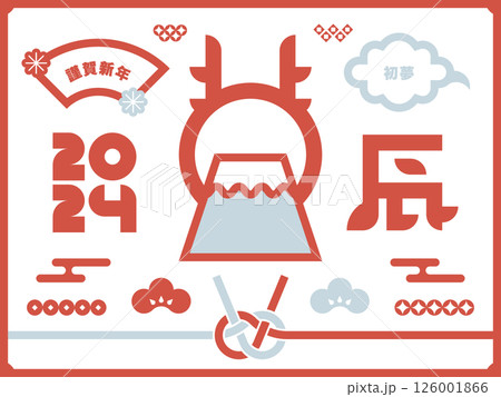 日本のお正月のアイコンとイラスト素材 126001866