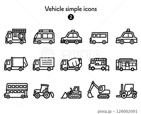 シンプルアイコン集 乗り物2 126002091