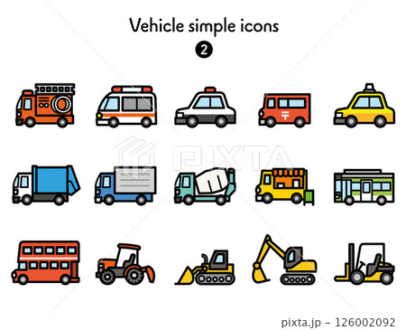 シンプルアイコン集 乗り物2 シンプルアイコン集 乗り物2 126002092