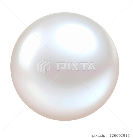 高級感のあるパール(真珠)の切り抜き素材 高級感のあるパール(真珠)の切り抜き素材 126002915