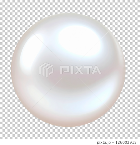 高級感のあるパール(真珠)の切り抜き素材 高級感のあるパール(真珠)の切り抜き素材 126002915
