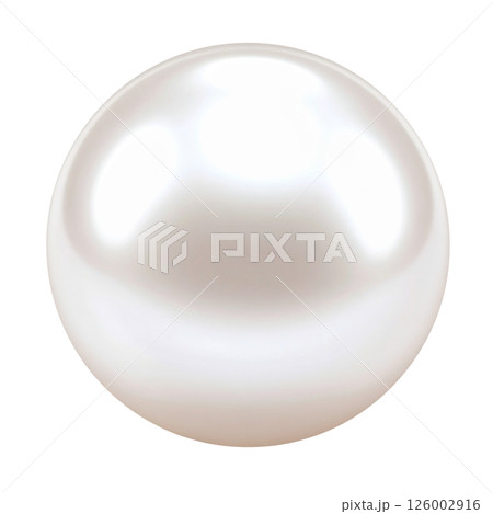 高級感のあるパール(真珠)の切り抜き素材 高級感のあるパール(真珠)の切り抜き素材 126002916