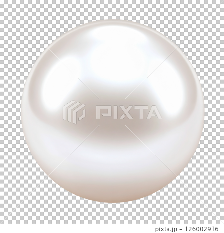 高級感のあるパール(真珠)の切り抜き素材 高級感のあるパール(真珠)の切り抜き素材 126002916