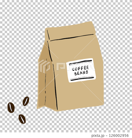 手書きのコーヒー豆のイラスト 126002956