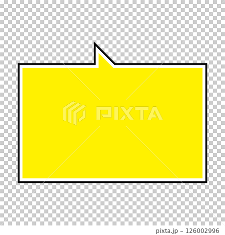 簡單的語音氣泡圖，水平，正方形 126002996