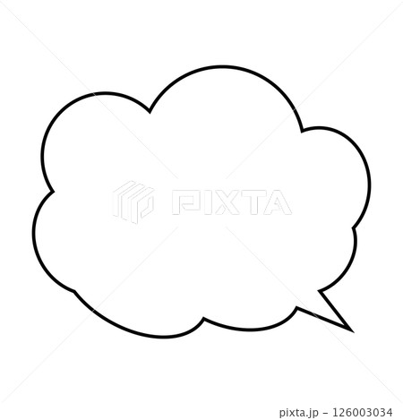 シンプルな吹き出しのイラスト もこもこ シンプルな吹き出しのイラスト もこもこ 126003034