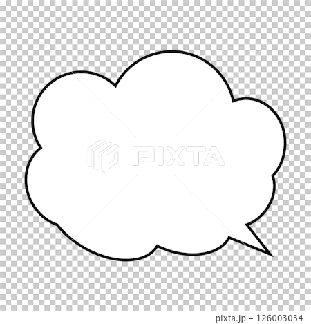 シンプルな吹き出しのイラスト もこもこ シンプルな吹き出しのイラスト もこもこ 126003034