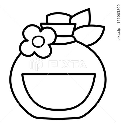 Vector black and white flower magic potion icon. Cute glass jar with elixir or brew. Woodland princess or witch line clipart. Fantasy forest illustration, coloring page. Magic fairytale drink Vector black and white flower magic potion icon. Cute glass jar with elixir or brew. Woodland princess or witch line clipart. Fantasy forest illustration, coloring page. Magic fairytale drink 126005800