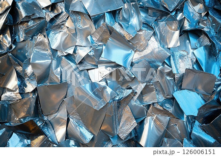 Metallic blue abstract texture for creative backgrounds or modern art projects 126006151