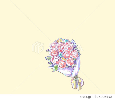 バラとカーネーション　花束 126006558