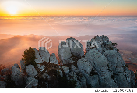 Dawn on Mount Demerdzhi in Crimea 126007262