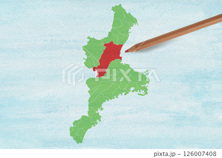三重県津市を指す 三重県津市を指す 126007408