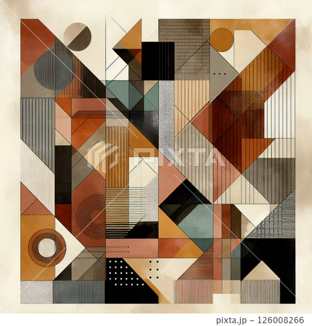 An abstract pattern resembling geometric Shapes 126008266
