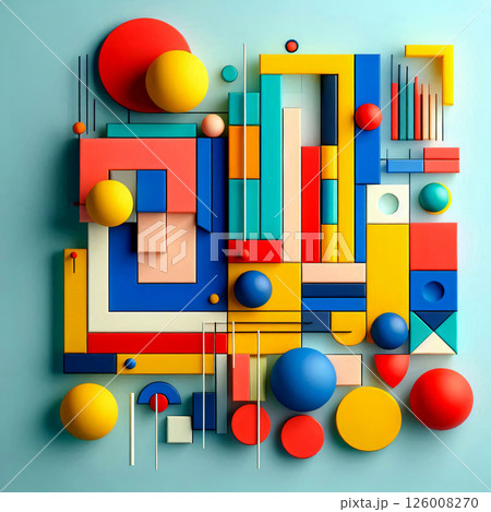 An abstract pattern resembling geometric Shapes 126008270