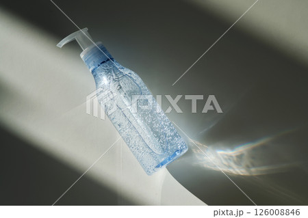 Tube of micellar gel in a ray of sunlight. 126008846