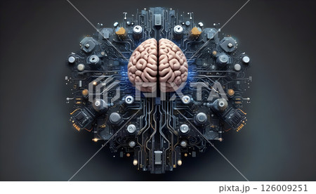 Realistic 3D Fusion of Brain and Quantum Computer - Biological Computing - - Artificial Intelligence 126009251